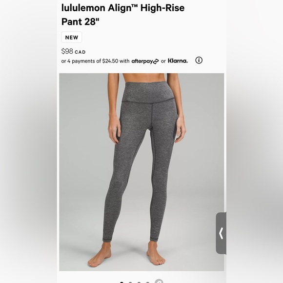 Lululemon Heathered Graphite Grey leggings - Picture 3 of 3